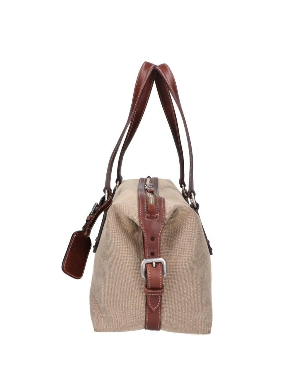 Prada Logo Jacquard Leather Handbag